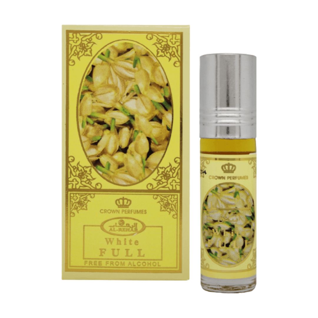 White Full Perfume Roll On Oil by Al Rehab Crown Perfumes 6ml