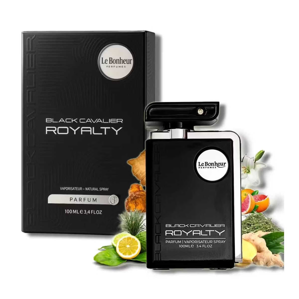 Le Bonheur Black Cavalier ROYALTY 3.4oz Parfum