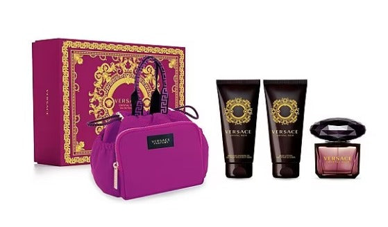 Crystal Noir Eau de Toilette by Versace 4pc Gift Set