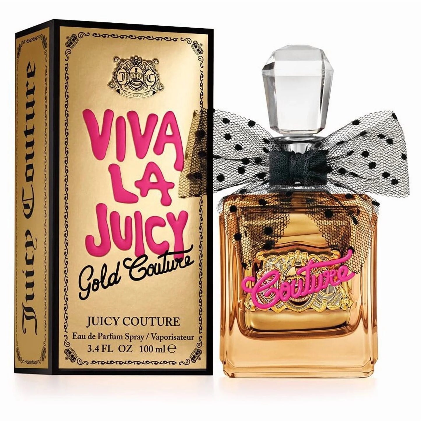 Viva La Juicy Gold Couture Eau De Parfum Spray, Perfume for Women, 3.4 oz