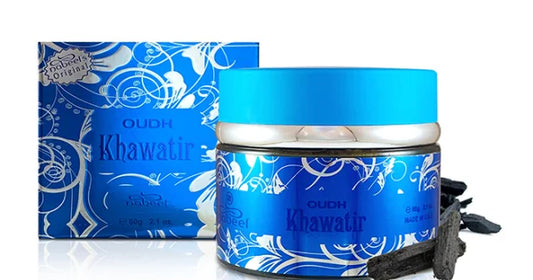 Oud Nabeel Khawatir 60 Gram Bakhoor Agarwood Jar Incense Burning Wood