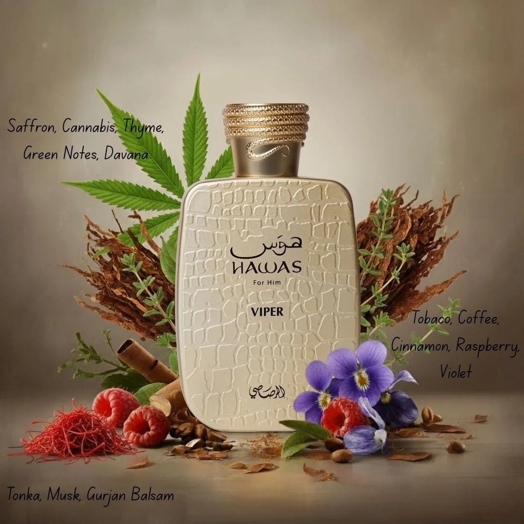 Hawas Viper Eau de Parfum Spray 100ml (3.4 oz) by Rasasi