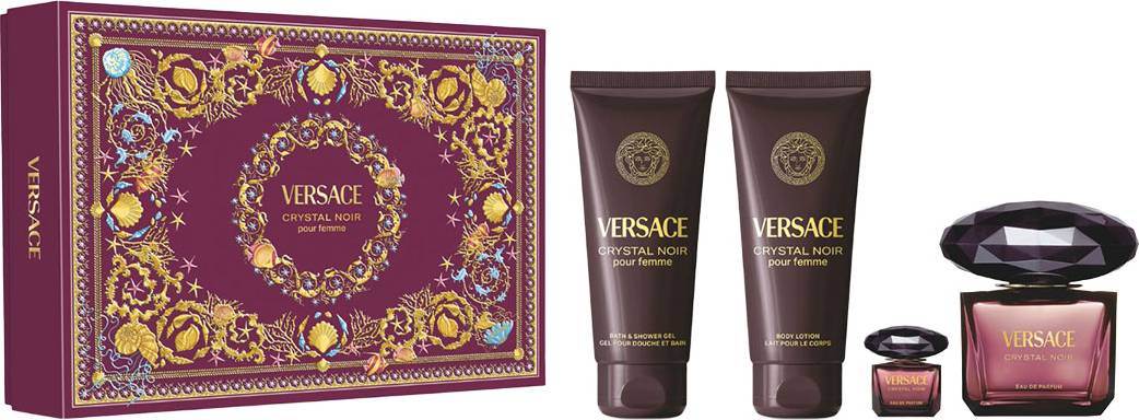 Crystal Noir Eau de Toilette by Versace 4pc Gift Set
