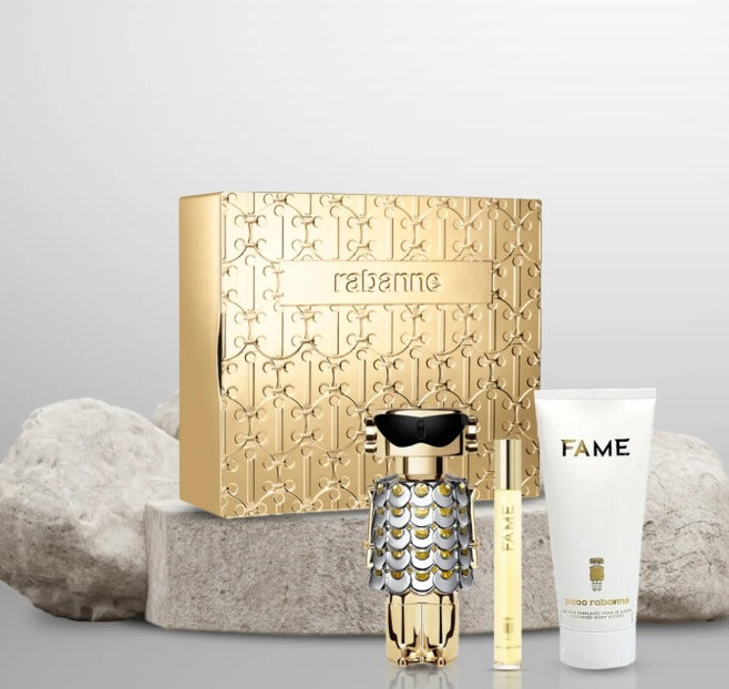 Fame 3 Pcs (2.7 oz EDP + BL + Mini) For Women Paco Rabanne