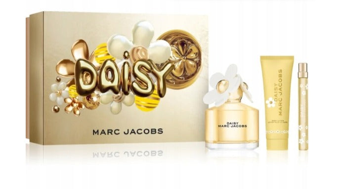 MARC JACOBS DAISY 3 PC SET-3.4 OZ EDT+2.5 OZ BODY LOTION + 0.34OZ
