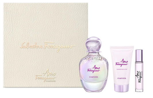 Amo Ferragamo Flowerful Salvatore Ferragamo 3pc Gift Set