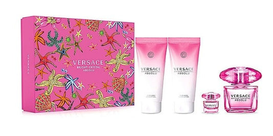 Versace Bright Crystal Absolu by Versace, 4pc Gift Set