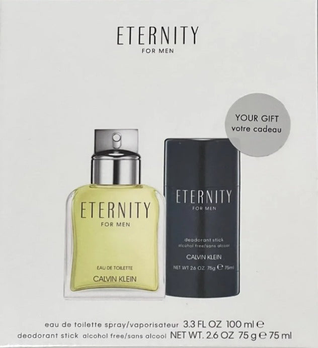 Eternity For Men by Calvin Klein 2pc Gift Set