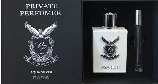 Private Perfumer Aqua Silver by Private Perfumer for Unisex- 2pc Gift Set