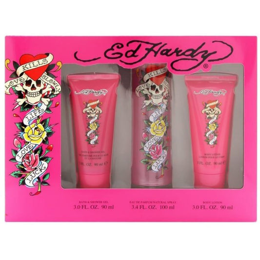 Ed Hardy Women's EDT by Christian Audigier 3pc Gift Set