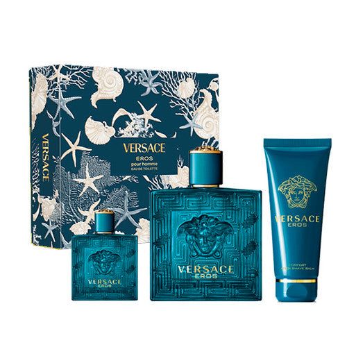 VERSACE EROS SET 3.4oz EDT SP+5oz SG+5ml EDT SP