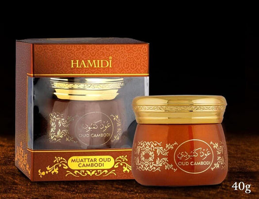 Hamidi Oud Combodi Muattar Pure Oriental Incense Bakhoor 40 Grams